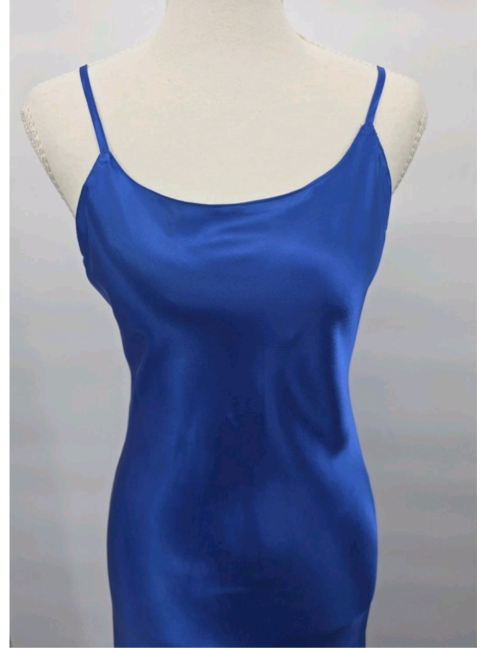 Alexander Del Rossa Dress M Vintage Satin Slip Romantic Luxury Cocktail Party - Picture 5 of 14